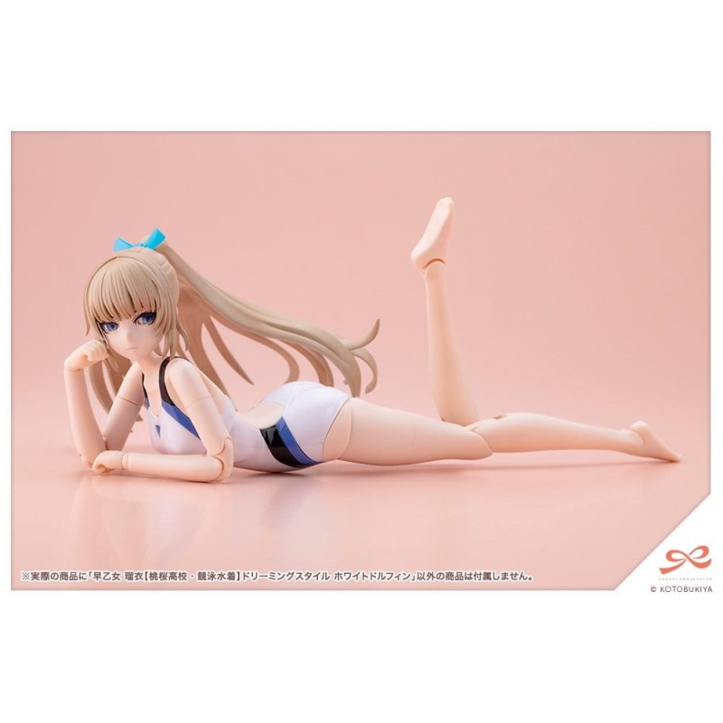 Sousaishojoteien Plastic Model Kit 1/10 Rui Saotome Touou High School Competitive Swimsuit Dreaming Style White Dolphin 16 cm