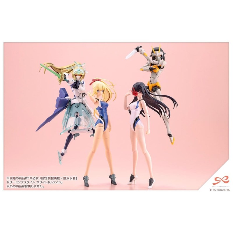 Sousaishojoteien Plastic Model Kit 1/10 Rui Saotome Touou High School Competitive Swimsuit Dreaming Style White Dolphin 16 cm