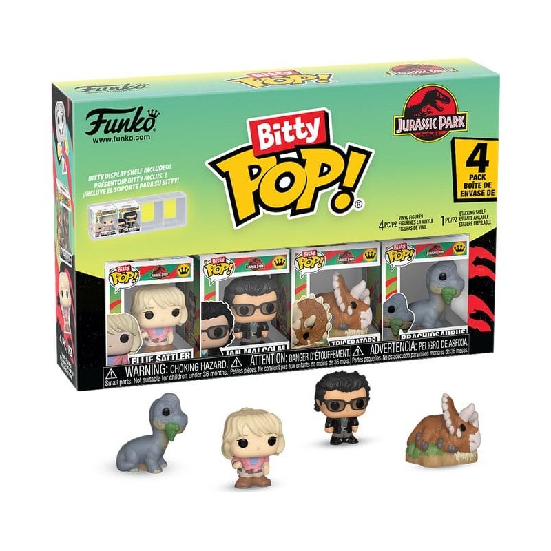 Jurassic Park pack 4 figurines Bitty POP! Vinyl Triceratops 2,5 cm
