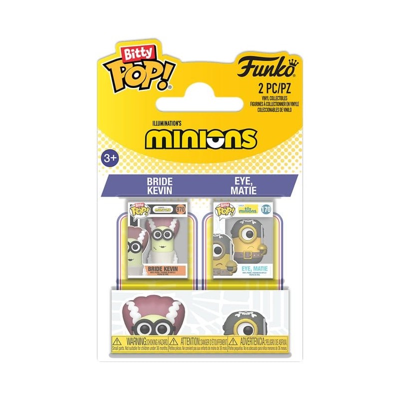 Minions Bitty POP! Vinyl Figures 2-Pack Bride Kevin & Eye, Matie 2 cm