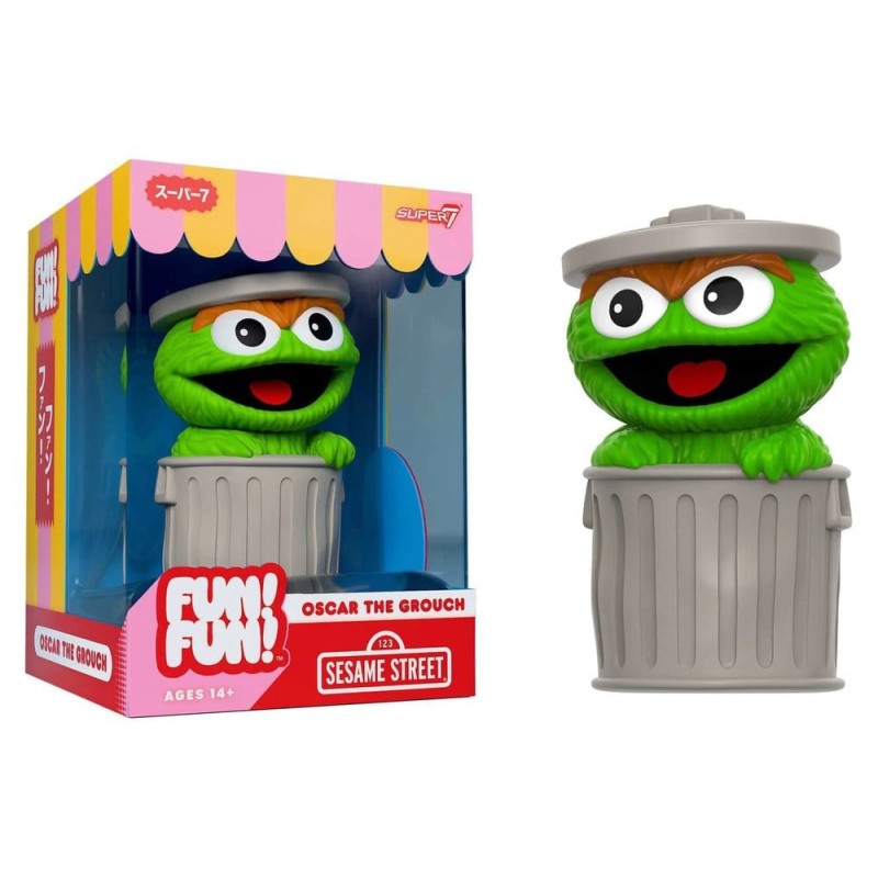1, Rue Sésame figurine Soft Vinyl Fun! Fun! Wave 01 - Oscar the Grouch 18 cm