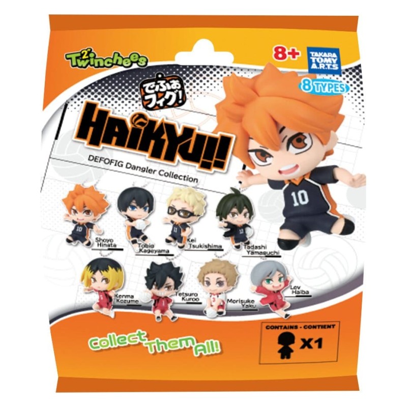 Haikyu!! Twinchees Dangler Mini Figures Defofig! 5 cm Blind Pack Display (24)