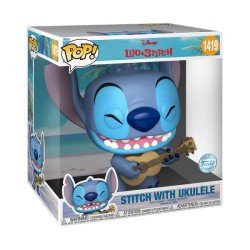 Disney Lilo & Stitch Figurine Super Sized Funko POP! Movie Vinyl Stitch with Ukulele - 25 cm | 889698767866