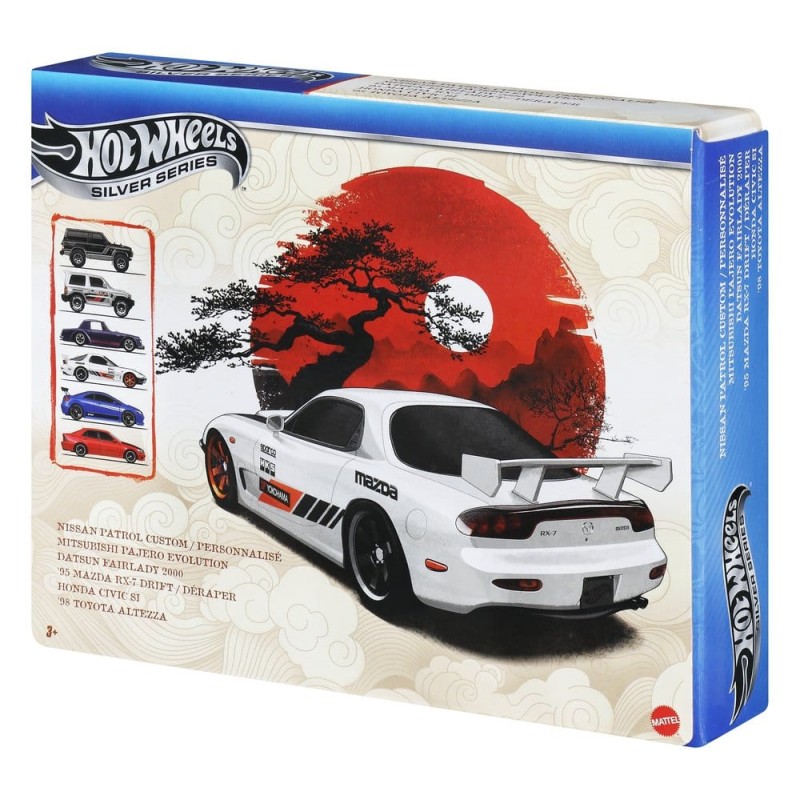Hot Wheels Silver Series pack 6 véhicules Die-Cast 1/64 Streets of Japan