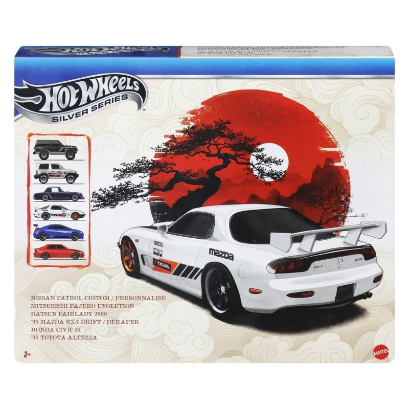 Hot Wheels Silver Series pack 6 véhicules Die-Cast 1/64 Streets of Japan