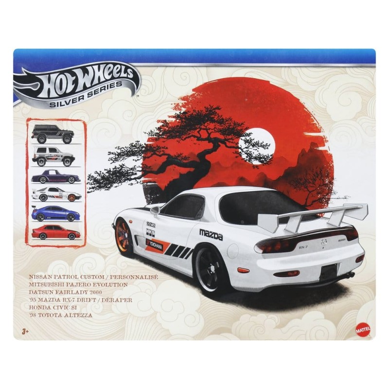 Hot Wheels Silver Series Die-Cast Vehicle 6-Pack 1/64 Streets of Japan