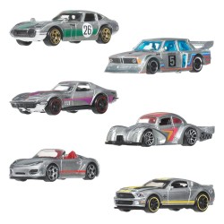 Hot Wheels Silver Series pack 6 véhicules Die-Cast 1/64 ZAMAC