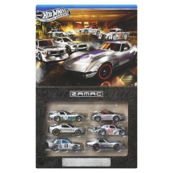 Hot Wheels Silver Series Die-Cast Vehicle 6-Pack 1/64 ZAMAC
