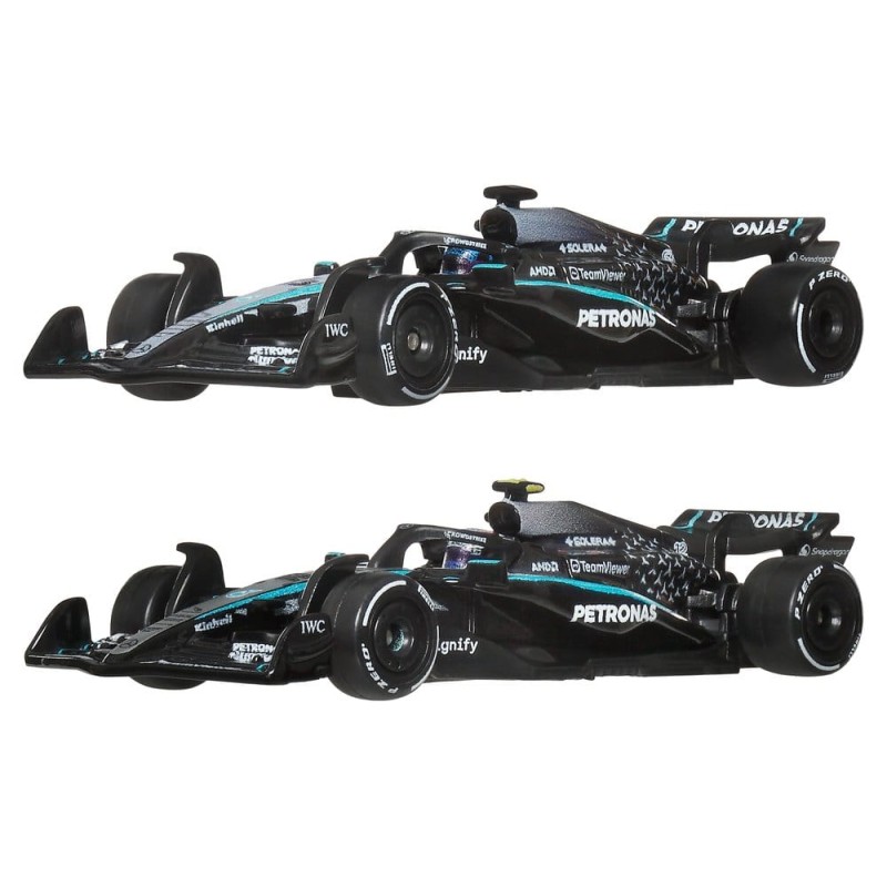 Formule 1 Hot Wheels Premium pack de 2 véhicules Die-Cast 1:64 Team Mercedes-AMG PETRONAS