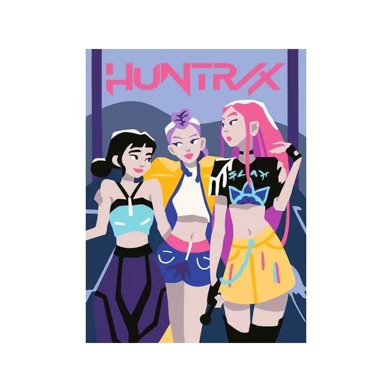 KPop Demon Hunters CreArt set de peinture par numéros Huntrix