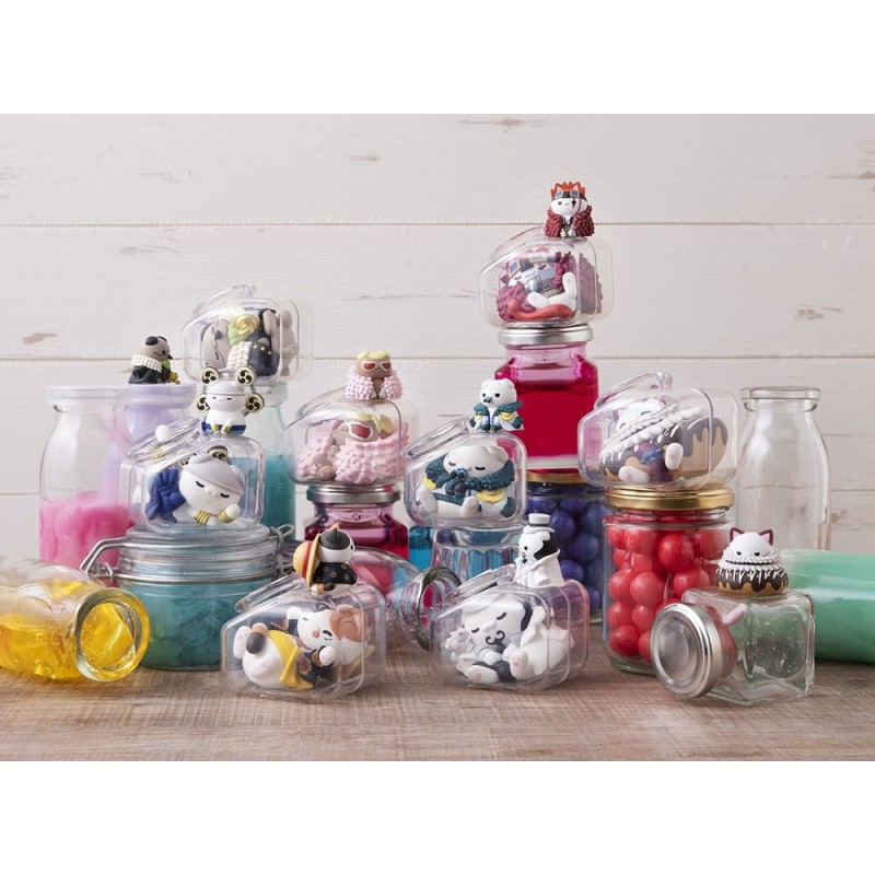 One Piece Blind Box assortiment figurines mini Mega Cat Project Good Night NyanPieceNyan! Ver. Luffy with rivals 6 cm (8)