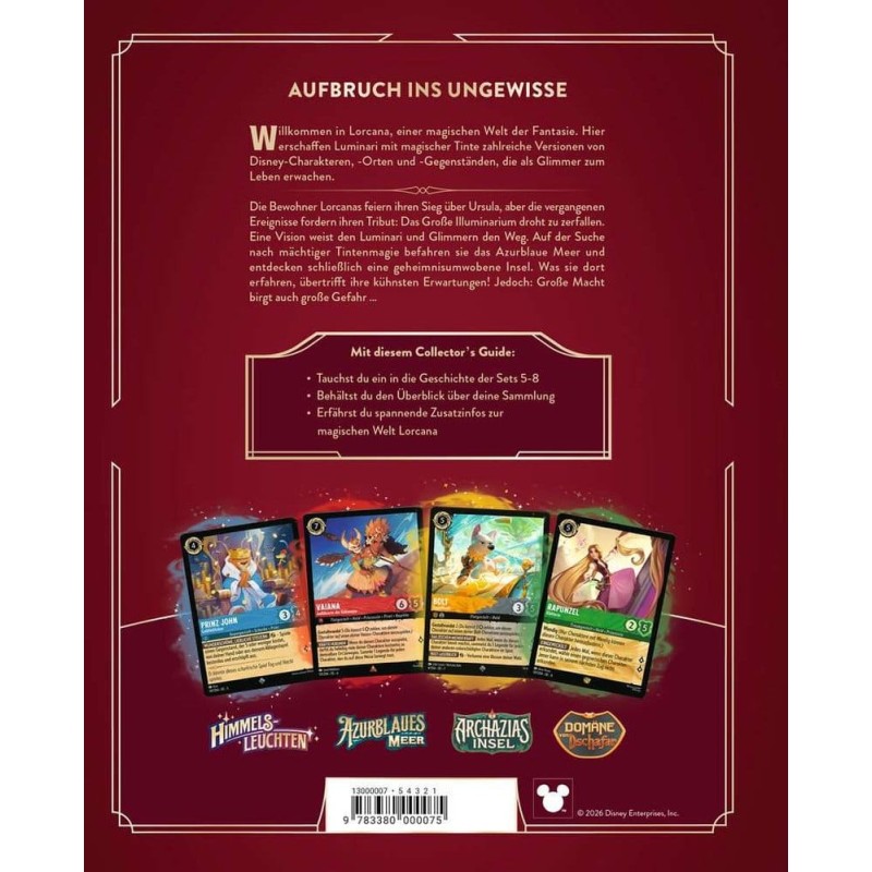 Disney Lorcana TCG Book The Official Collector's Guide: Sets 5-8 *German Version*