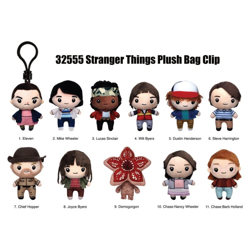 Stranger Things Plush Bag Clips Display (24)
