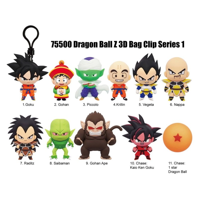 Dragon Ball Z 3D Foam Bag Clips Series 1 Display (24)
