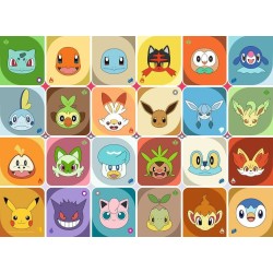Pokémon puzzle pour enfants Visages de Pokémon (100 pièces XXL)