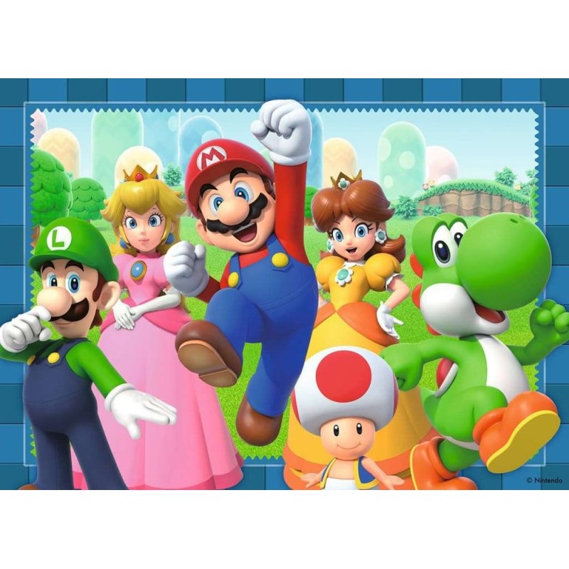 Super Mario pack 4 puzzles C'est l'heure de Mario ! (4x100 pièces)