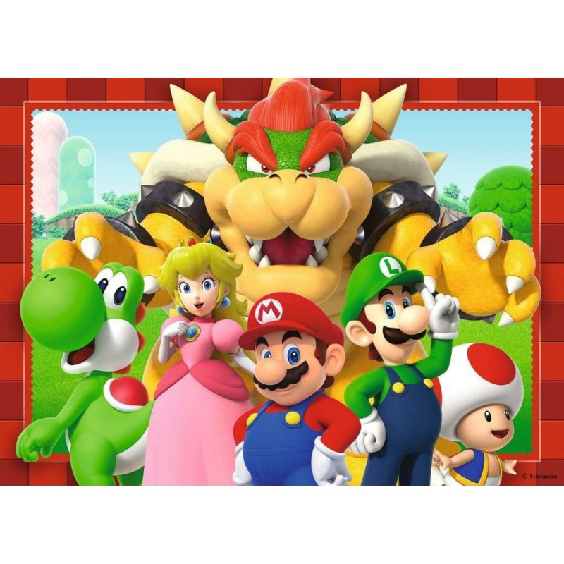 Super Mario pack 4 puzzles C'est l'heure de Mario ! (4x100 pièces)