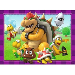 Super Mario pack 4 puzzles C'est l'heure de Mario ! (4x100 pièces)