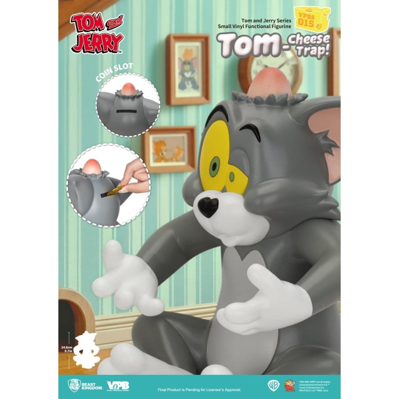 Tom and Jerry Vinyl Bank Small Series Tom-Cheese Trap! 25 cm