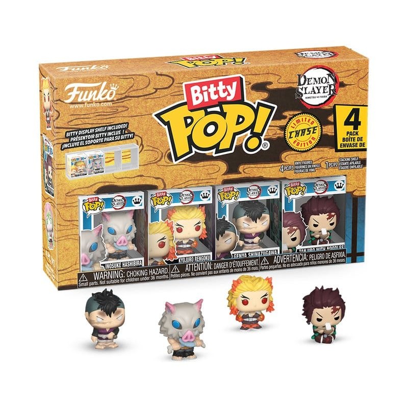 Demon Slayer: Kimetsu no Yaiba pack 4 figurines Bitty POP! Vinyl Inosuke 2,5 cm