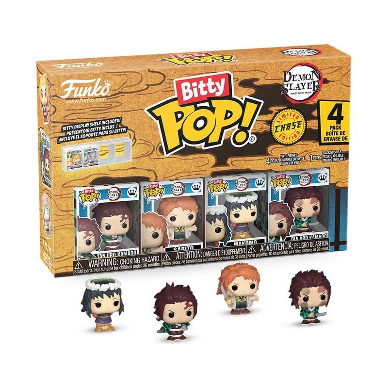 Demon Slayer: Kimetsu no Yaiba pack 4 figurines Bitty POP! Vinyl Tanjiro 2,5 cm