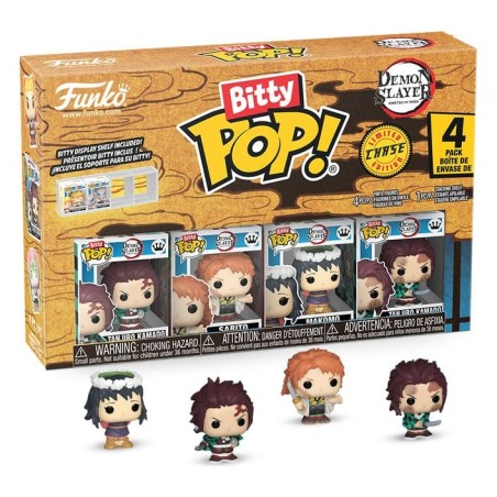 Demon Slayer: Kimetsu no Yaiba Bitty POP! Vinyl Figure 4-Pack Tanjiro 2,5 cm