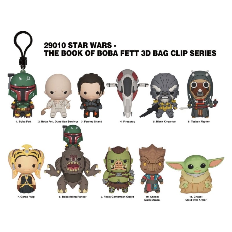 Star Wars: The Book of Boba Fett 3D Foam Bag Clips Series 1 Display (24)