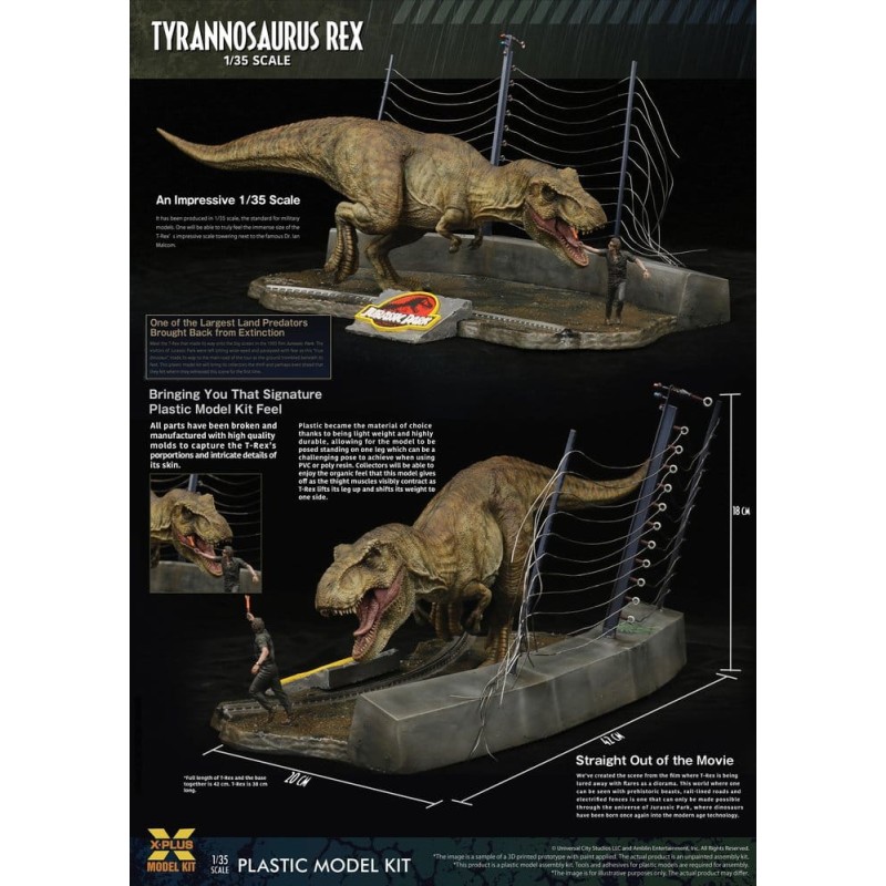 Jurassic Park Figure Plastic Model Kit 1/35 Tyrannosaurus Rex 42 cm