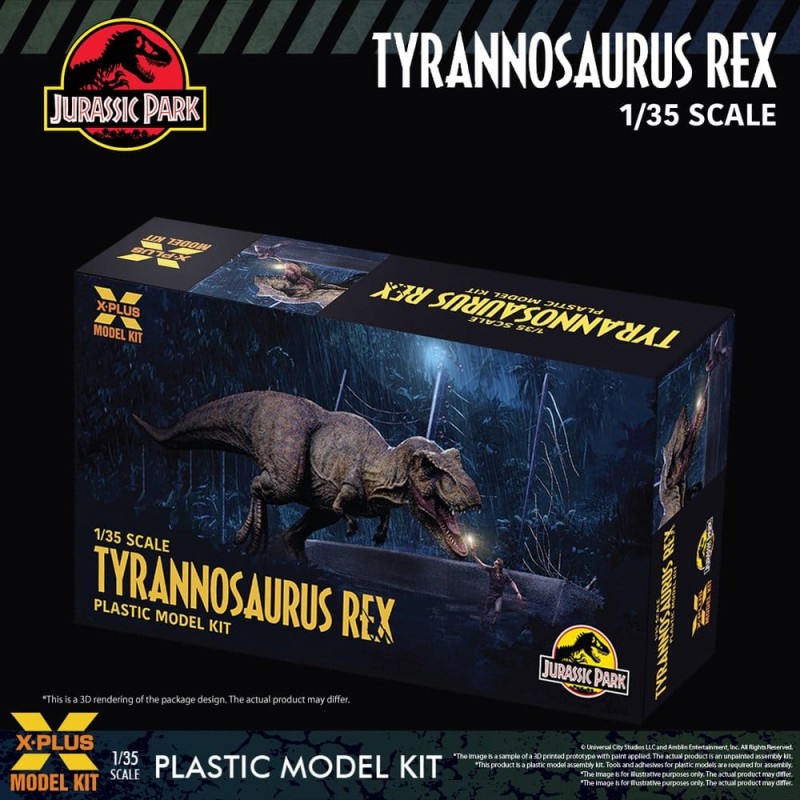 Jurassic Park Figuur Plastic Model Kit 1/35 Tyrannosaurus Rex 42 cm
