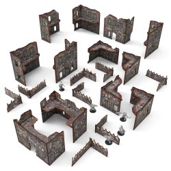 Green Stuff World - MDF Terrain - Pre-Painted & Foldable - Orks (20 Items)