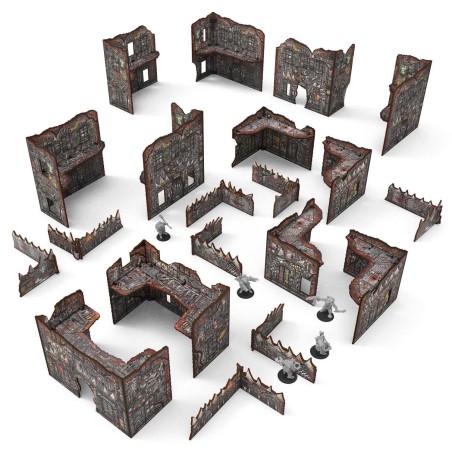 Green Stuff World - MDF Terrain - Pré-peint et Pliable - Orks (20 éléments)