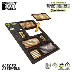 Green Stuff World - MDF Terrain - Pré-peint et Pliable - Modern - Conteneur (1 élément)