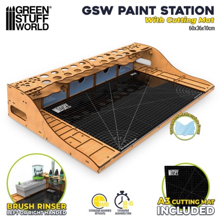 Green Stuff World - Station de peinture avec Tapis de Découpe