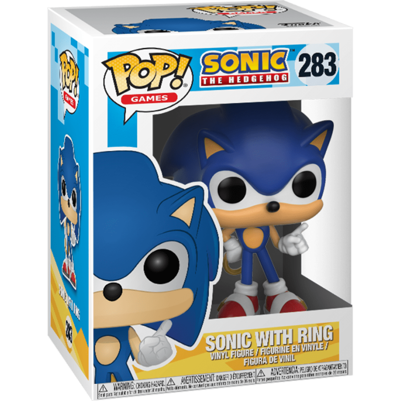 Sonic The Hedgehog Figuur Funko POP! Spellen Vinyl Sonic (Ring) 9 cm | 889698201469
