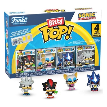 Sonic pack 4 figurines Bitty POP! Vinyl Shadow 2,5 cm