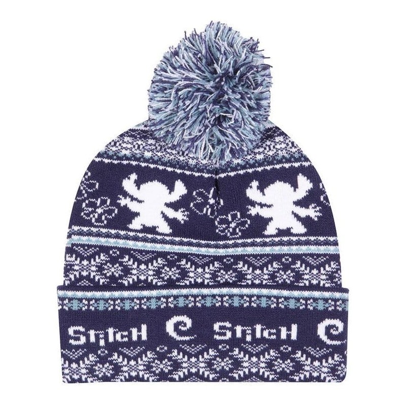 Lilo & Stitch Pom-Pom Beanie Fair Isle