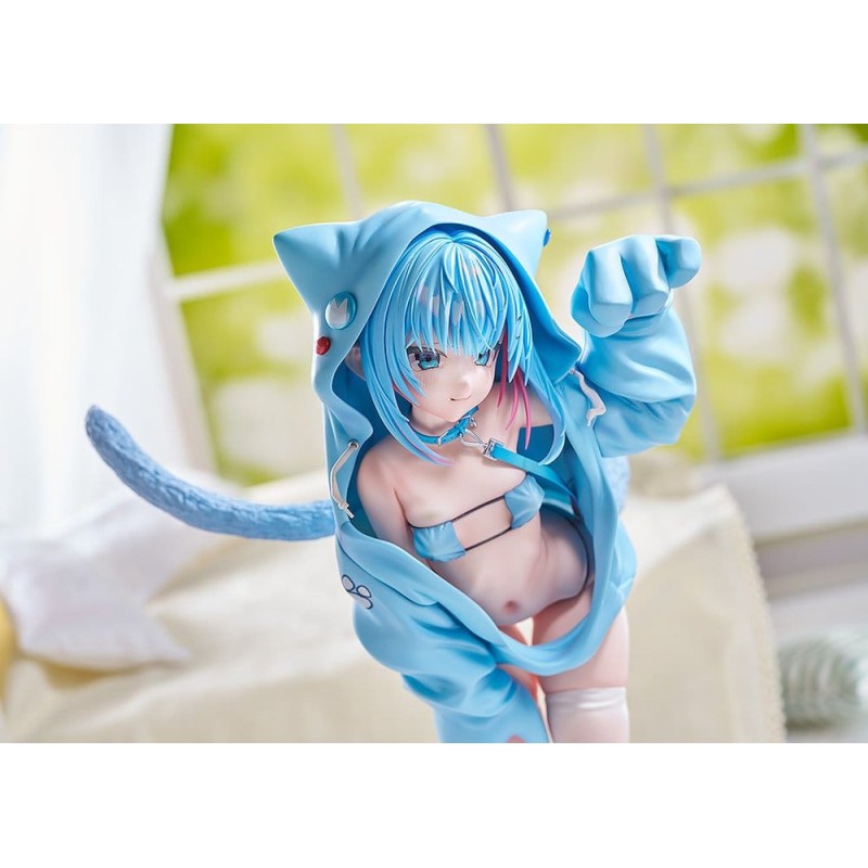 Virtual illustrator Kanzarin PVC Figure 1/6 kanzarin-chan: Cat-Eared Hoodie Ver. 26 cm