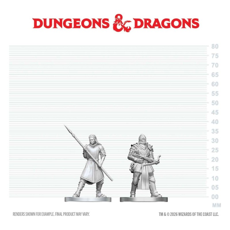 D&D Nolzur's Marvelous Miniatures figurines mini Town Guards 13 cm