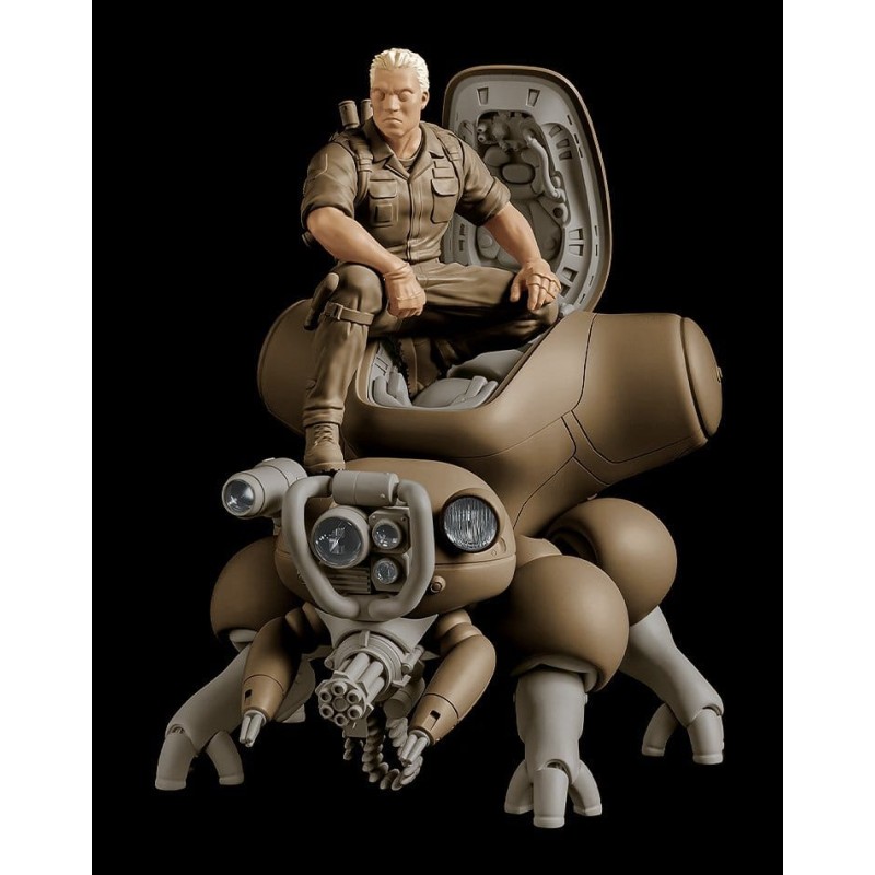 Ghost in the Shell Plastic Model Kit PLAMAX minimum factory Batou avec Fuchikoma 8 cm
