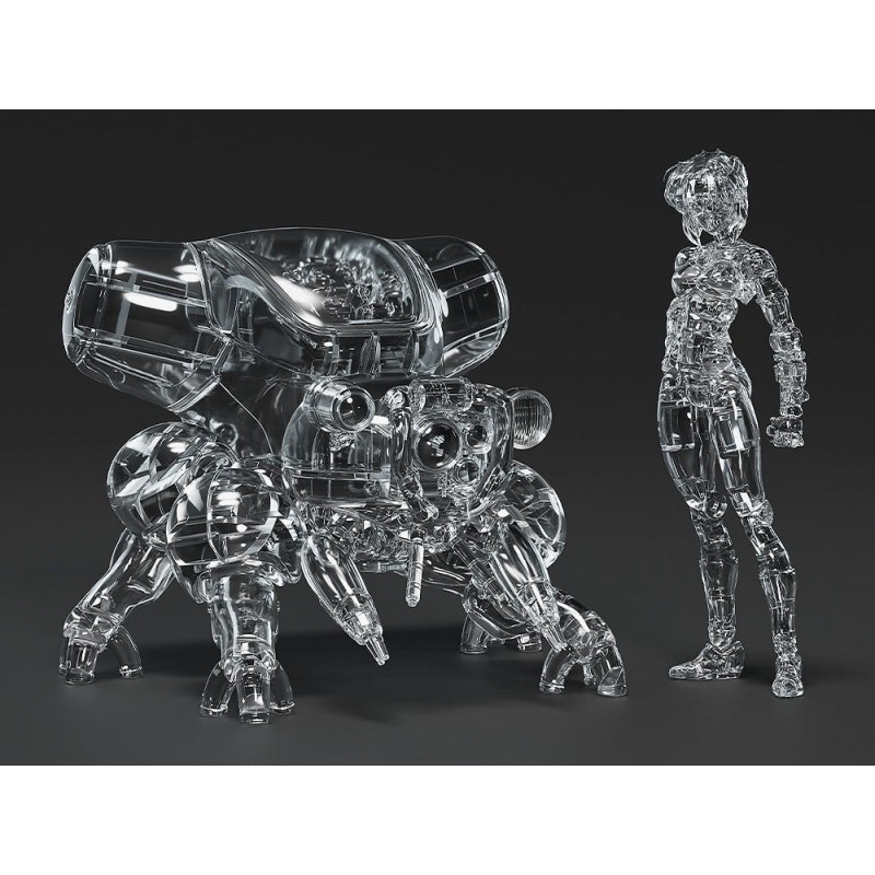 Ghost in the Shell Plastic Model Kit PLAMAX minimum factory Motoko Kusanagi avec Fuchikoma: Thermoptic Camouflage Ver. 8 cm