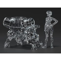 Ghost in the Shell Plastic Model Kit PLAMAX minimum factory Motoko Kusanagi avec Fuchikoma: Thermoptic Camouflage Ver. 8 cm