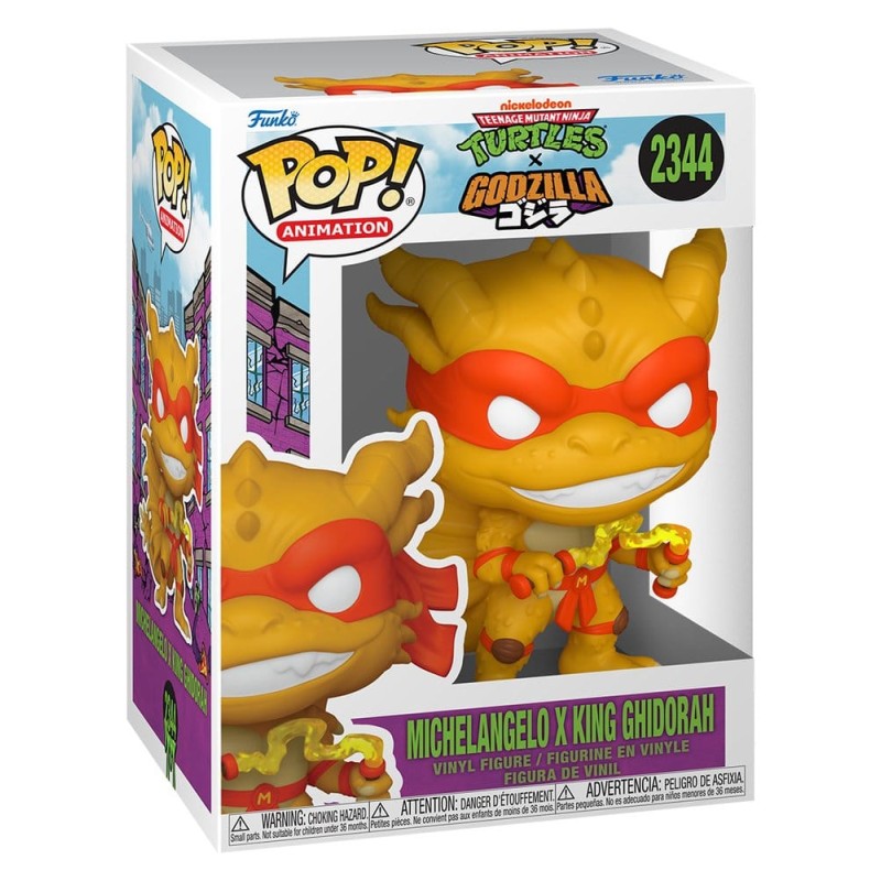 Godzilla x Turtles POP! Animation Vinyl figurine Michelangelo X Ghidorah 9 cm
