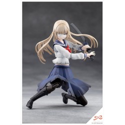 Sousai Shojo Teien Plastic Model Kit 1/10 Kuon Yakushiji Maria Kagaribi Damage Ver. School Girl Emulation 16 cm