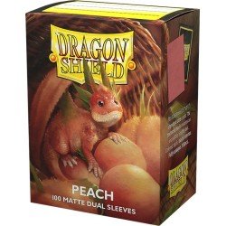 Dragon Shield Dual Matte Sleeves - Peach (100 Sleeves)