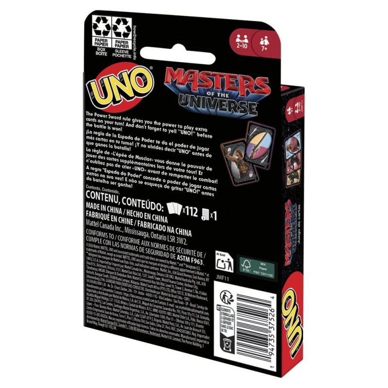 Masters of the Universe 2026 Movie UNO Jeu de cartes