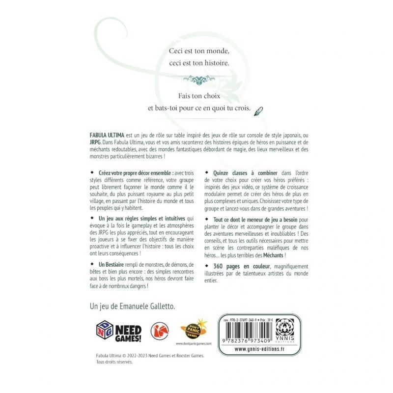 Fabula Ultima JDR – Livre de Base