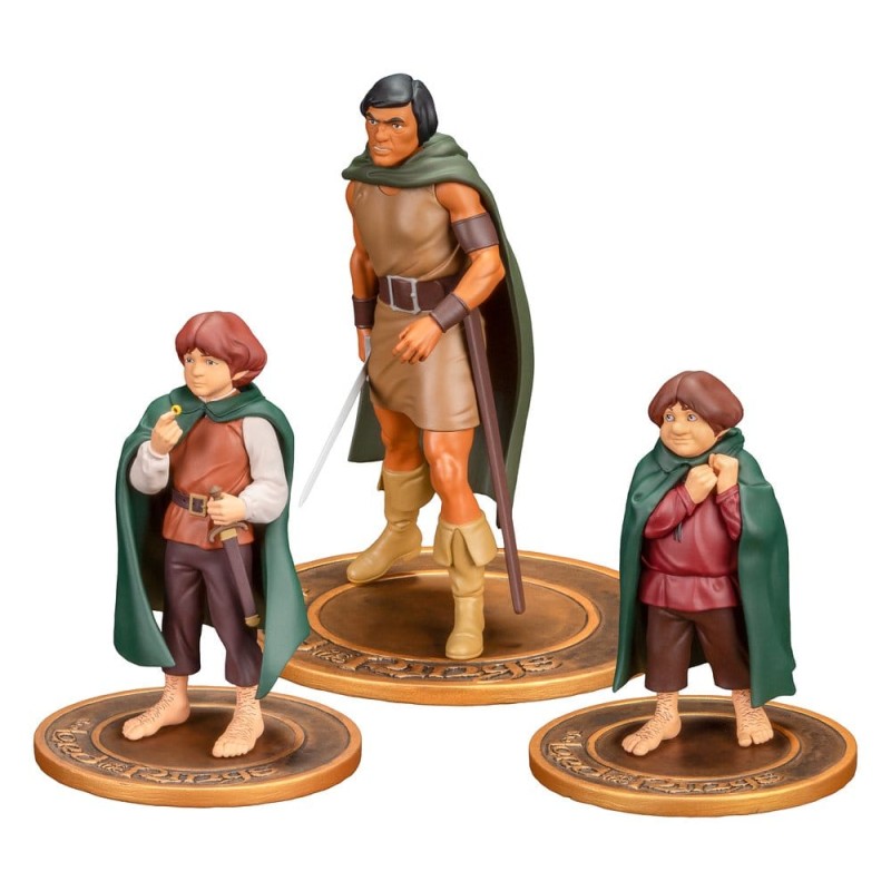 Le Seigneur des Anneaux Animated Film pack 3 figurines PVC Frodo, Aragorn, and Samwise