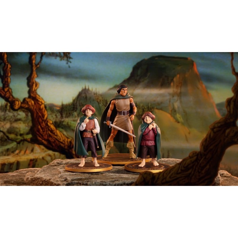 Le Seigneur des Anneaux Animated Film pack 3 figurines PVC Frodo, Aragorn, and Samwise