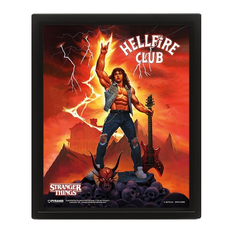Stranger Things 4 poster effet 3D Hellfire Tribute