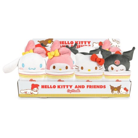 Hello Kitty &amp; Friends assortiment peluches - Cup Noodles 16 cm (24)